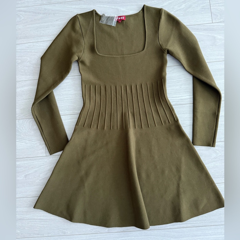 STAUD Olive Long Sleeve Dress